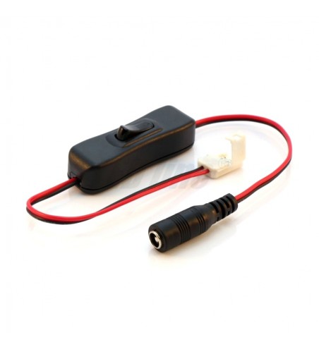 LED LINE Strips Afbryder Kabel Med DC-stik og Strips Tilslutning