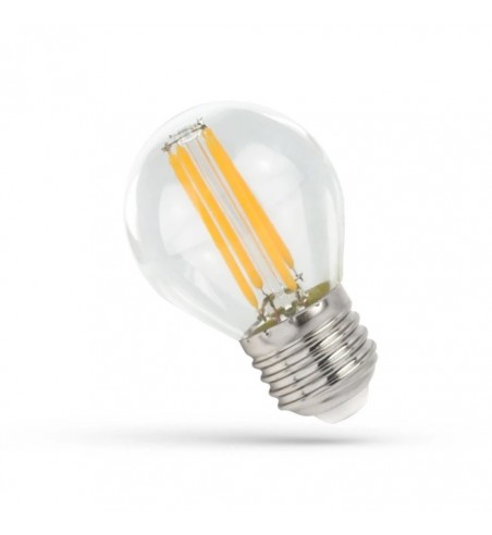 SPECTRUM LED G45 E27 4W Neutral Hvid LED Krone Pære - klar glas