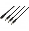 DC Strømstik 3-vejs Splitter (3XHan/1XHun)