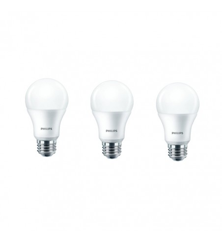 PHILIPS A60 E27 9W Varm Hvid LED Pære - 3 stk pak - RESTLAGER