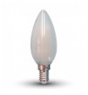 V-TAC C35 E14 4W Varm Hvid LED Kerte Pære - Matteret Glas - RESTLAGER